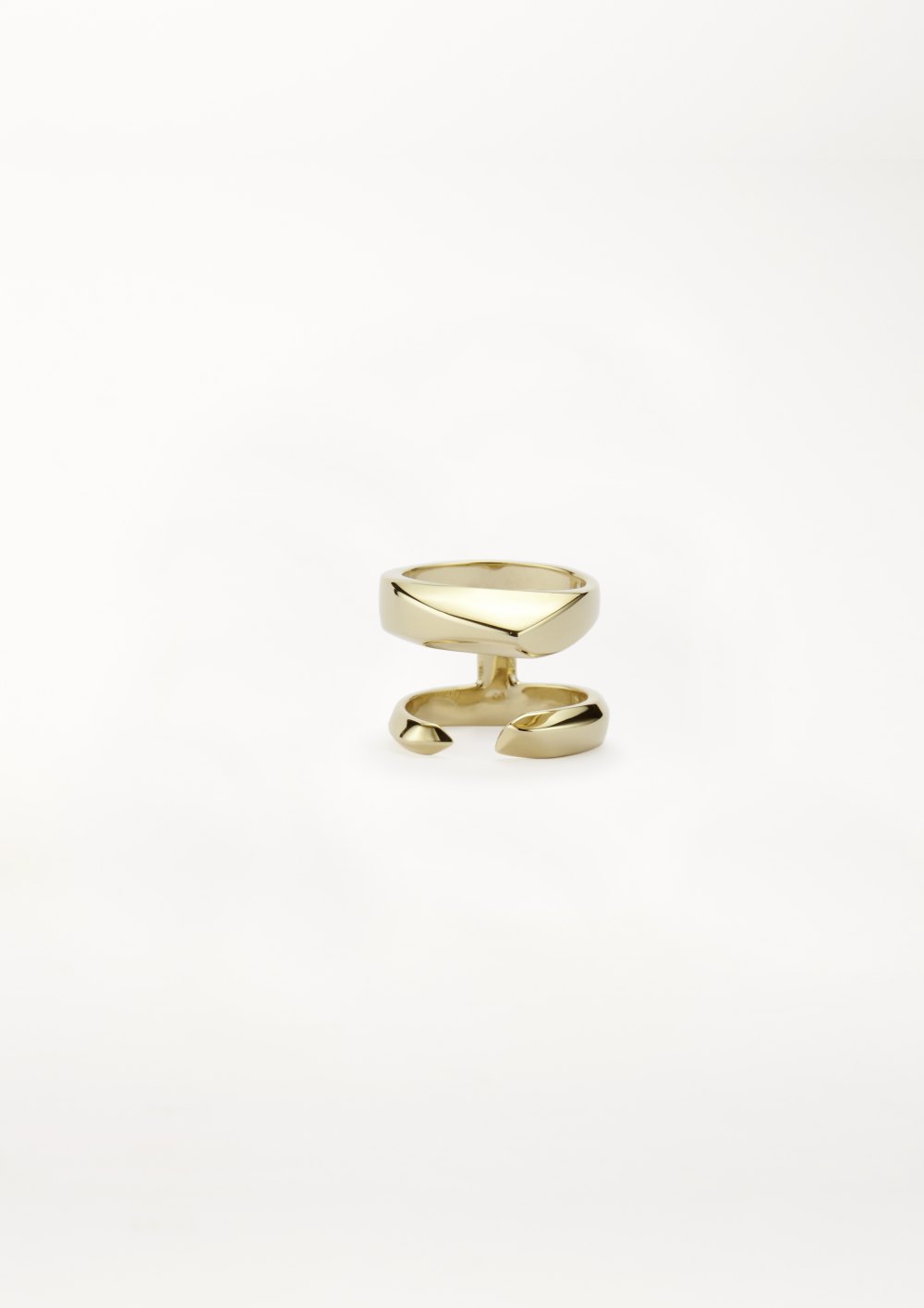 double stone ring  in gold silver xeniabousdesign handgefertigt