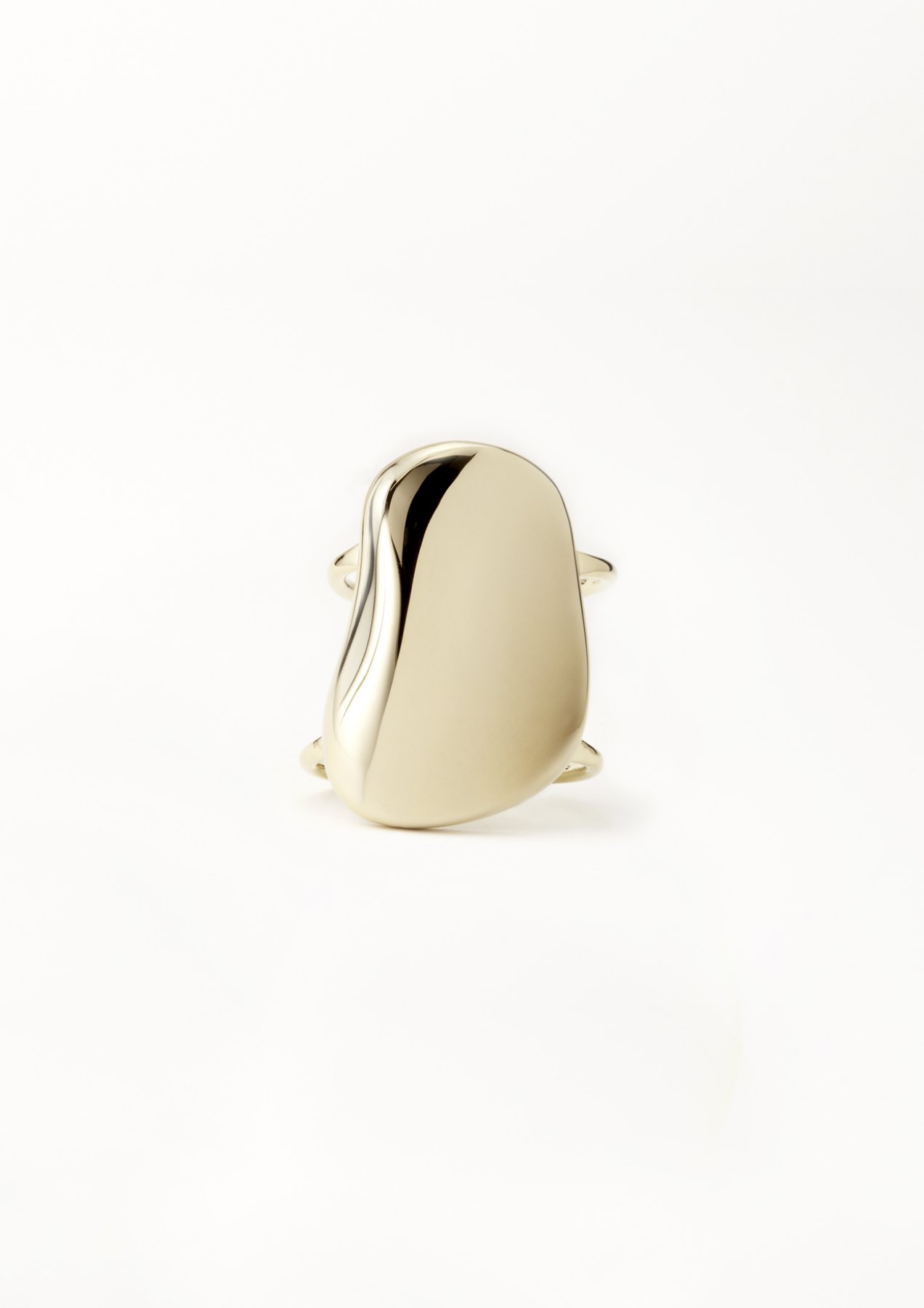 xenia bous jewellery Big Washed Stone 17 Cuff gold silver