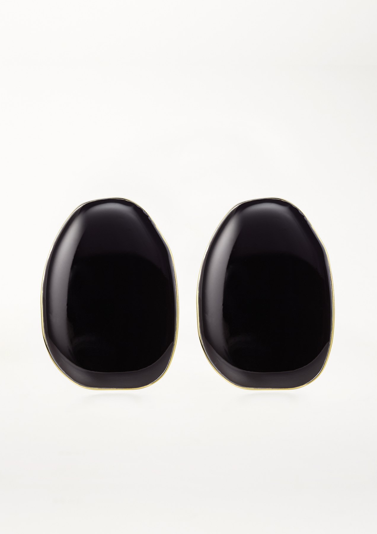 Xenia bous big coloured stone earring in black